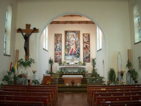 A templom belső látképe